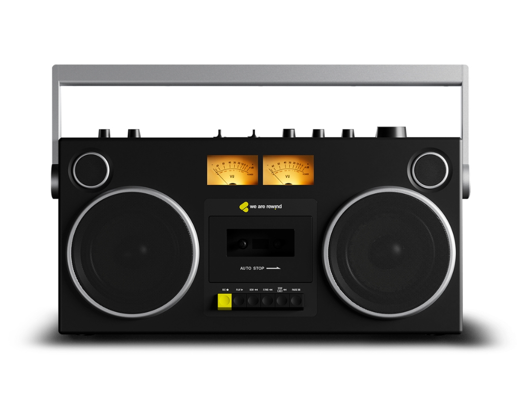 We are Rewind, BLASTER GB-001 Curtis, tragbarer Bluetooth-Lautsprecher mit Kassettenrekorder